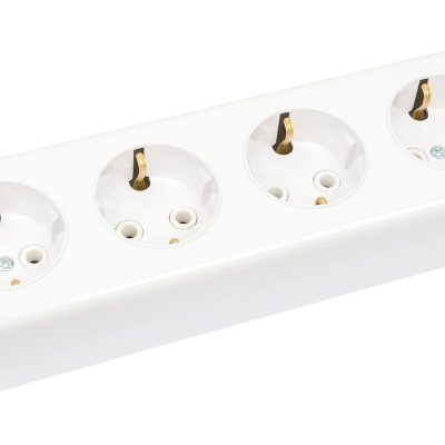 Розетка 4-м ОП 16А IP20 с заземл. бел. Пралеска Bylectrica РА16-245 (1/28)