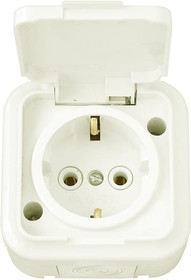 Розетка 1-местн. ОУ с заземл. со шторкой IP54 (38) РА16-097 Bylectrica РА16-097