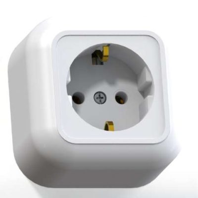 Розетка 1-м ОП 16А IP20 с заземл. бел. Bylectrica РА16-209