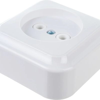 Розетка 1-м ОП 16А IP20 без заземл. Пралеска бел. Bylectrica РА16-255