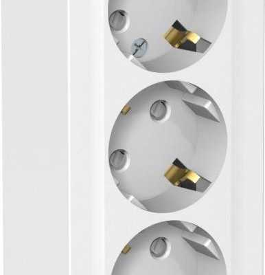 Розетка 3-м ОП 16А с заземл. защ. шторки бел. Bylectrica РА16-276