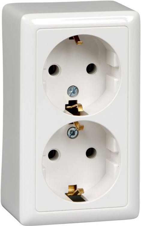 Розетка 2-м ОП 16А IP20 бел. Bylectrica РА16-238 Розетка 2-м ОП 16А IP20 бел. Bylectrica РА16-238