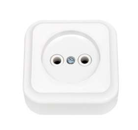 Розетка 1-м ОП 16А IP20 без заземл. защ. шторки бел. Bylectrica РА16-279