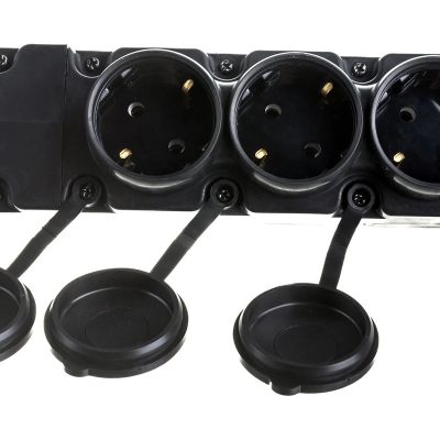 Колодка 3-м 16А IP44 250В с заземл. каучук черн. Bylectrica Р16-381