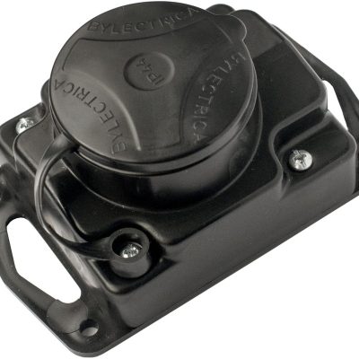 Розетка ОП 16А IP44 250В с заземл. каучук черн. Bylectrica Р16-413