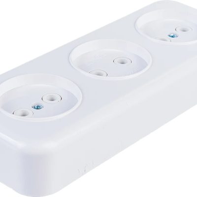 Розетка 3-м ОП 16А IP20 без заземл. бел. Пралеска Bylectrica РА16-244