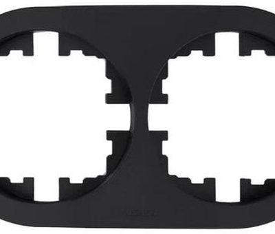 Рамка 2-м OSEN горизонт. круглая черн. бархат LEZARD 744-4200-147