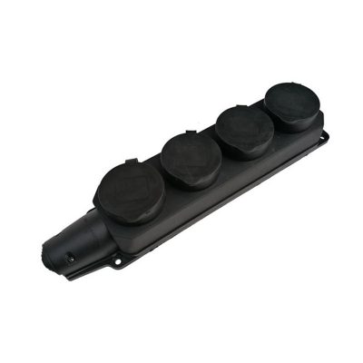 Розетка Smartbuy, 4-х местная с защитными крышками каучуковая 230В, 16A, IP44 (SBE-16-4-00-R) (4)