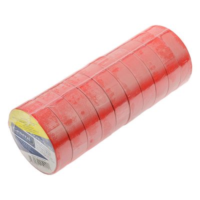 Изолента General 15х10 м красный (GIT-13-15-10-R 0,13*15мм) 1/10/400