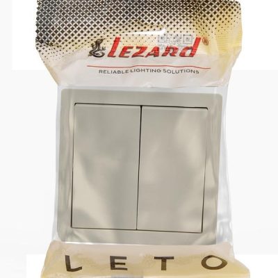 Выключатель 2-кл. ОП LETO крем LEZARD 752-0300-101