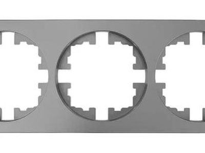Рамка 3-м OSEN горизонт. квадрат сер. матов.LEZARD 743-7400-148