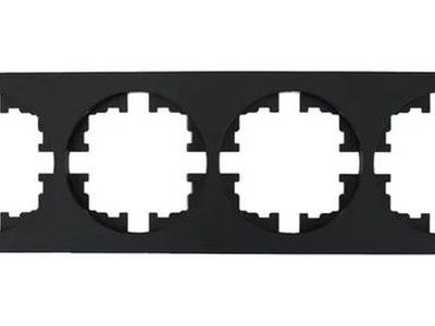 Рамка 4-м OSEN горизонт. круглая механизм черн. бархат LEZARD 744-4200-149