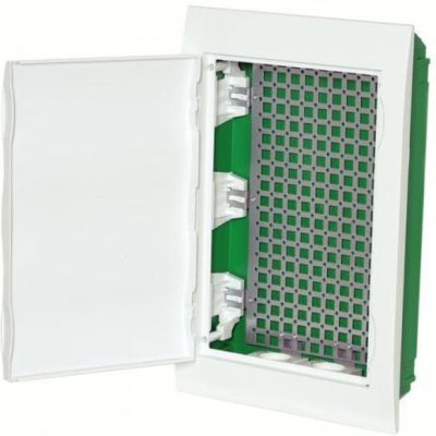 Корпус встраиваемый City9 Box IT 3 ряда 36мод. 2 розетки с бел. дверцей SE EZ9E312P2FIT