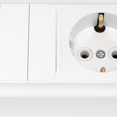 Блок ОП (розетка с заземл. + 3-кл. выкл.) бел. Bylectrica 3В-РЦ-531