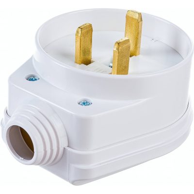 Вилка угловая к электроплите 2К+З 32А 250В бел. Bylectrica В32-071