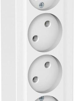 Розетка 4-м ОП 16А без заземл. защ. шторки бел. Bylectrica РА16-277