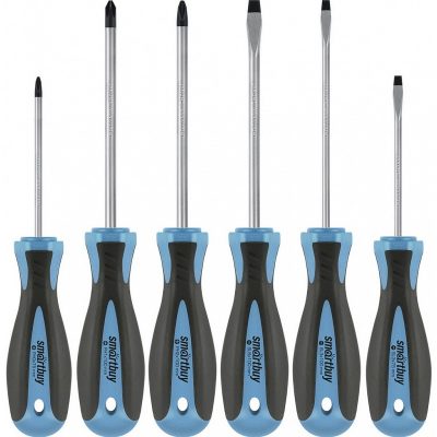 Набор отверток 6 штук, шлицевые и крестовые, намагниченный наконечник, CR-V,Smartbuy Tools